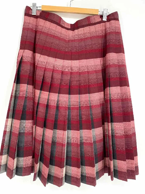 Pendleton Heritage Women's Red Pleated Wool Plaid Size 16 Skirt leather skirt bold