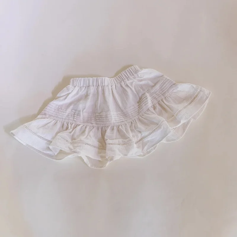 RAISED BY WATER - Mallorca Skirt | White cotton skirt soft