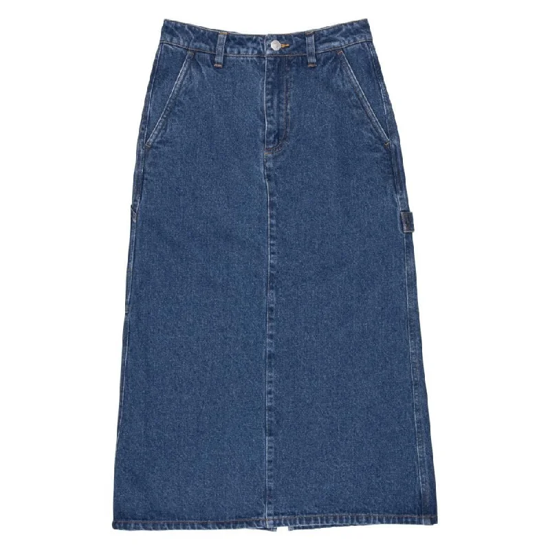 Santa Cruz Womens Skirt Classic Carpenter - Classic Blue Denim lightweight skirt design