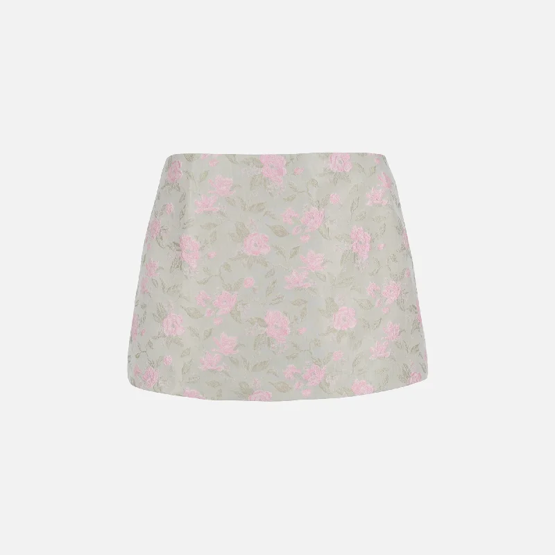 Sandy Liang Juice Skirt - Mint wool skirt thick