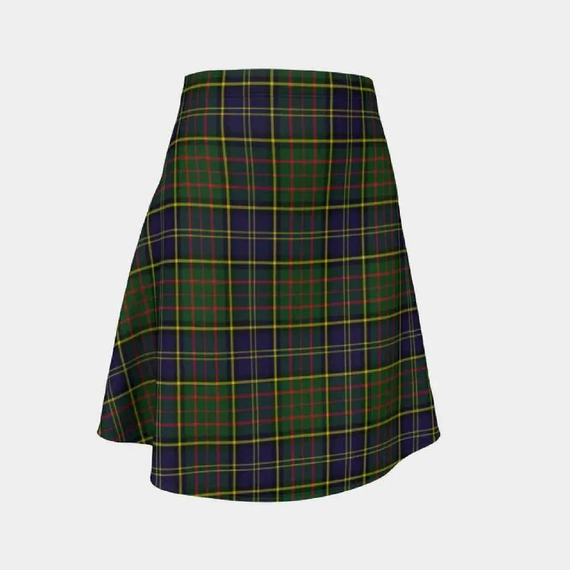 MacMillan Hunting Modern Tartan Flared Skirt elastic waist skirt