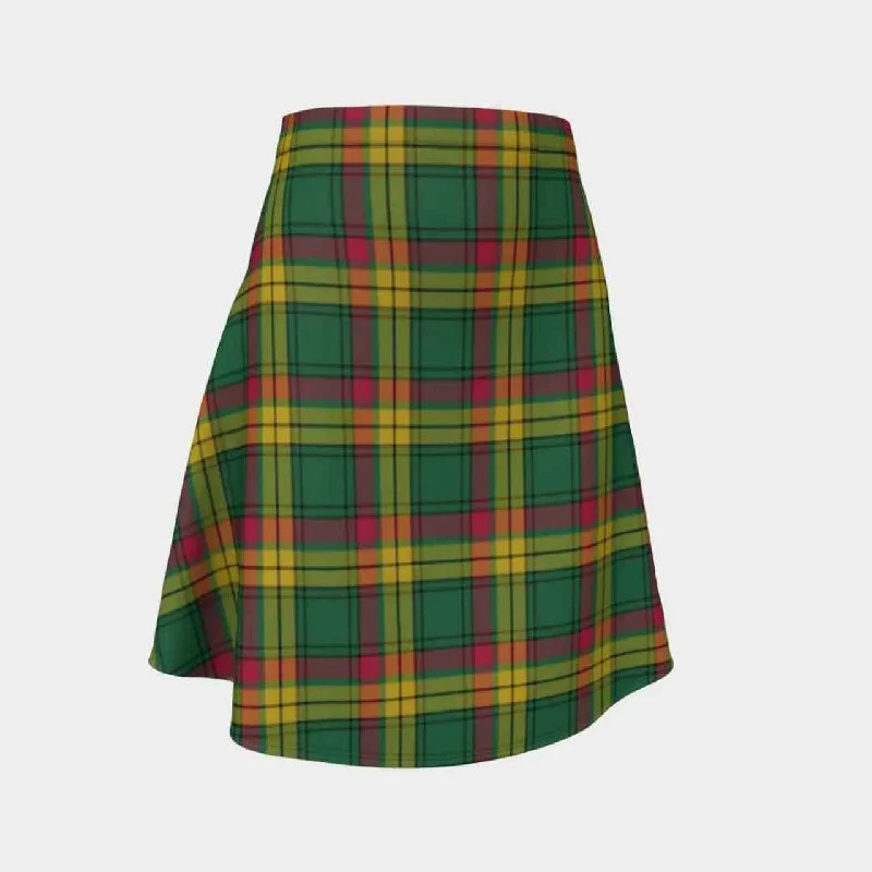 MacMillan Old Ancient Tartan Flared Skirt silk skirt smooth