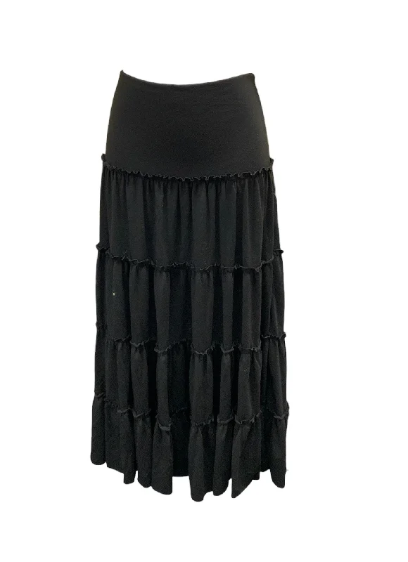 Spring Street Women's Skirt Black M leather skirt bold